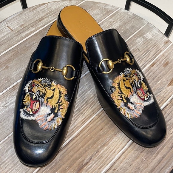 Gucci Other - GUCCI Mens Tiger Princetown Leather Mule